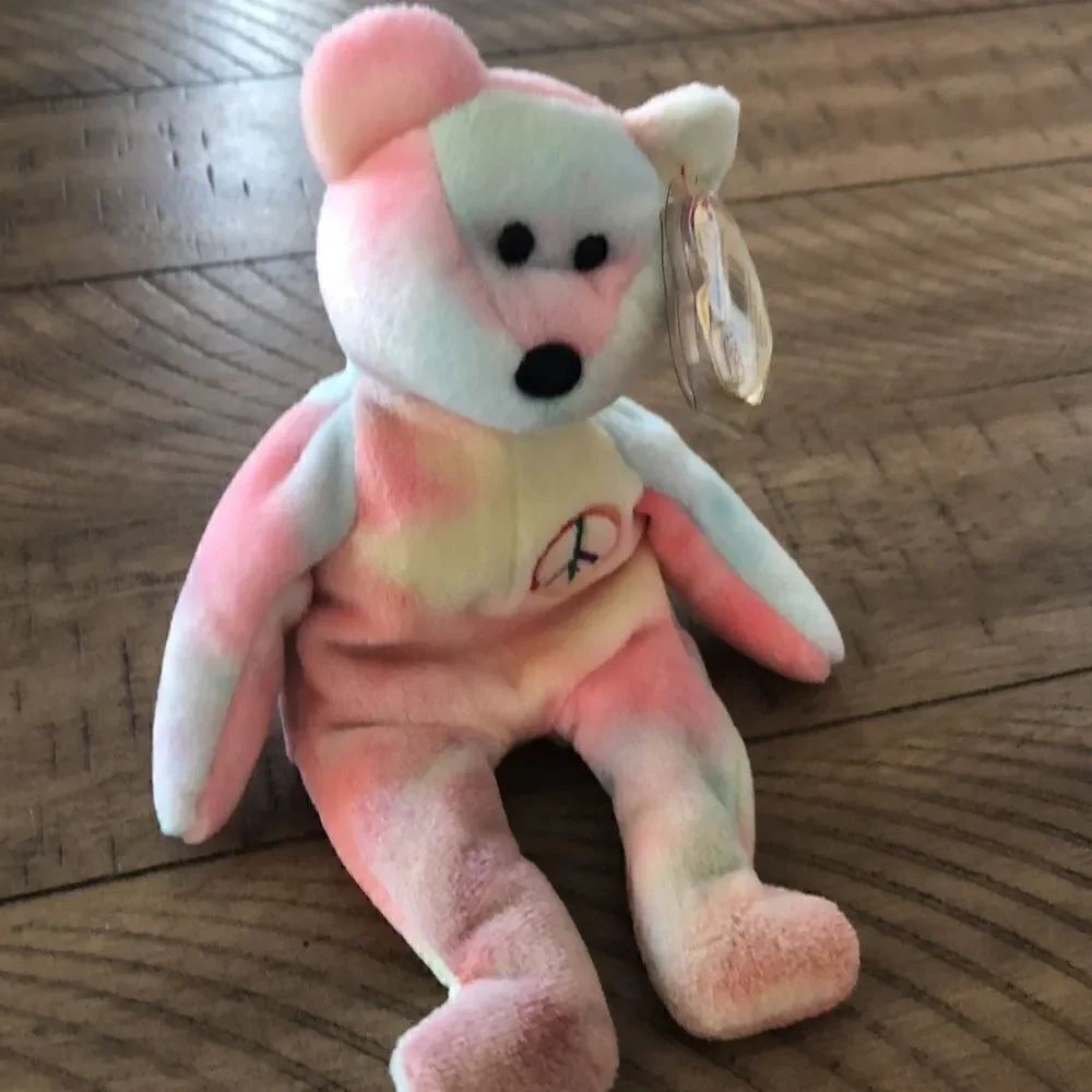 Peace ☮️✌️ Beanie Baby Collection by Ty Pastel Colors. Peace sign ☮️ issued 1996